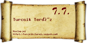 Turcsik Teréz névjegykártya